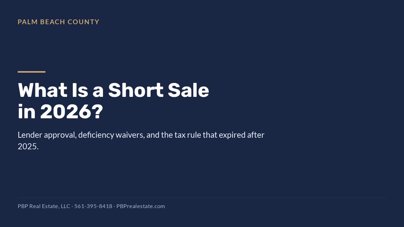 Short sale in Florida in 2026